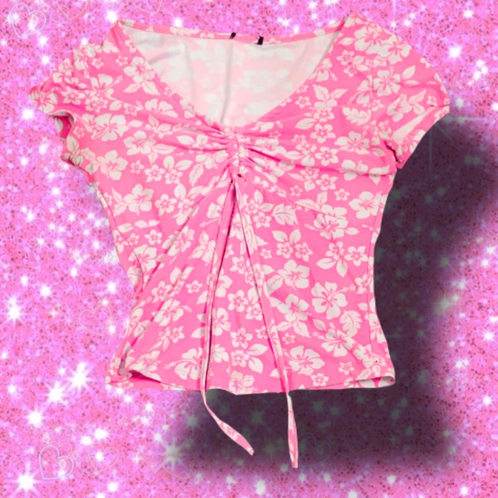 Pink & White Flowers top (s)